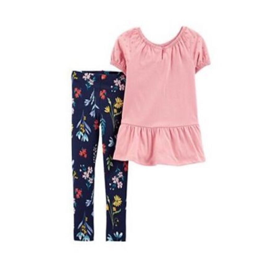 CARTER’S Girl’s 2T Peplum Tee & Floral Leggings Set - Picture 7 of 7